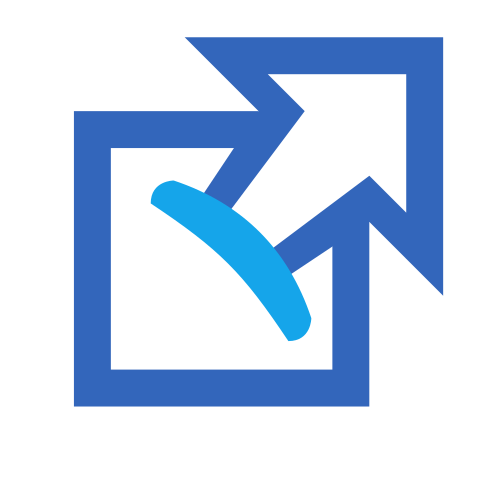 Sebuah persegi dengan panah menuju kanan-atas yang menunjukkan external link